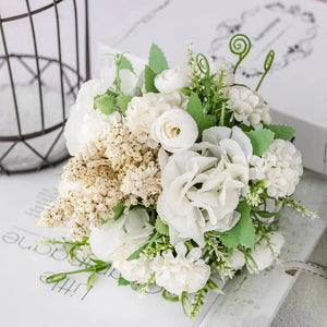 1 Bunch European Artificial Peony Rose Hydrangea Bouquet Silk Peonies-Bouquet-My Online Wedding Store