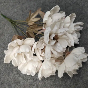 1 Flower branch 9 heads Artificial silk peony big flowers head-Bouquet-My Online Wedding Store