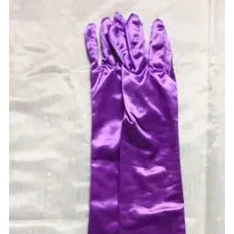 1 Pair Bride Bridal Wedding Gloves Long Beaded Satin-Gloves-My Online Wedding Store