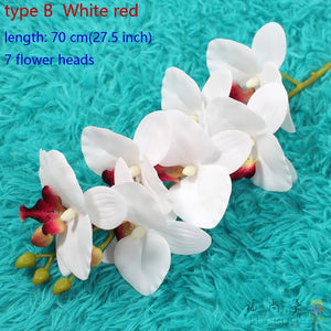 1 Stem Artificial Cymbidium Faberi Rolfe Moth Orchid Butterfly-Orchids-My Online Wedding Store