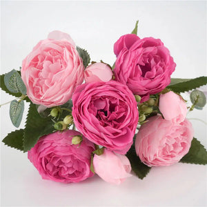 1 bundle Silk Peony bouquet-Bouquet-My Online Wedding Store