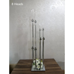 10 Heads Metal Candlestick Candelabra Table Centrepieces-Candelabra-My Online Wedding Store
