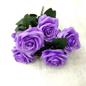 10 Heads flowers artificial Silk Rose flower Artificial Flowers-Bouquet-My Online Wedding Store