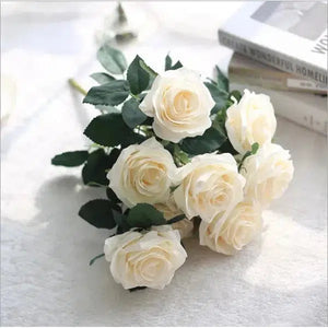 10 Heads flowers artificial Silk Rose flower Artificial Flowers-Bouquet-My Online Wedding Store