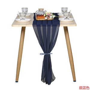 10 Packs Chiffon Table Runner 30*70*300CM-Linen-My Online Wedding Store