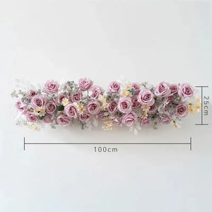 100CM Artificial Flower Runner Rose Hydrangea Arrangement Wedding Arch-Floral Arrangements-My Online Wedding Store
