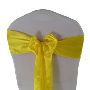 (10/50pcs) Satin Bow Sash Wedding Chair Decoration-Linen-My Online Wedding Store