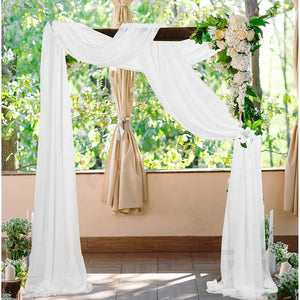 10/5M White Crystal Sheer Tulle Fabric Wedding Organza Roll Snow yarn no-My Online Wedding Store