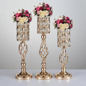 10PCS Metal Flower Vases Gold Candle Holders-Candlestick-My Online Wedding Store