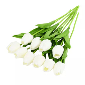 10PCS Tulip Artificial Flower Real Touch Artificial Bouquet - My Online Wedding Store