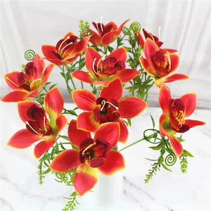 10Pcs/Bouquet Artificial Orchid-Bouquet-My Online Wedding Store