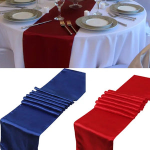 10Pcs/Set Satin Table Runner 30cm x 275cm-Linen-My Online Wedding Store
