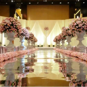 10m Per Lot 1.2m Wide Shine Silver Mirror Carpet Aisle Runner-My Online Wedding Store