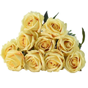 10pcs Real Touch Rose Flowers Flower Bouquet-Bouquet-My Online Wedding Store