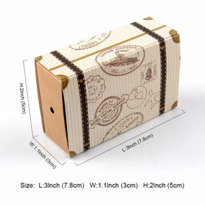 10pcs Wedding Paper Candy Gift Box Travel Suitcase Bag Gifts-Wedding Favours-My Online Wedding Store