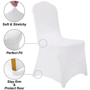 1/2/4/6/8/10pc Wedding Chair Covers Spandex Stretch Slipcover-Linen-My Online Wedding Store
