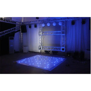 12x12 Feet Starlit Dance Floor White/Black Tiles DJ Floor Light Event Stage-Dance Floor-My Online Wedding Store