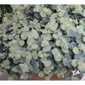 16 Heads Eucalyptus Leaves Silk Artificial Flowers Arrangement-Greenery-My Online Wedding Store