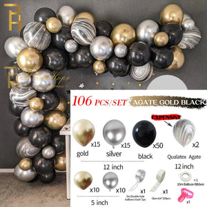 169 pcs Balloons Metallic Confetti Balloon DIY Wedding Backdrop Arch Kit-Occasions > Wedding Accessories-My Online Wedding Store