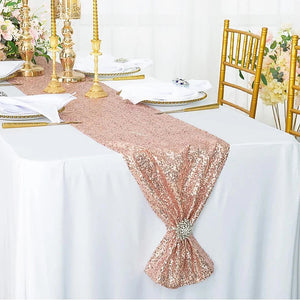 180cm/250cm/275cm Wedding Sequin Table Runner-Linen-My Online Wedding Store