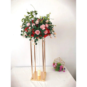 1PC Flower Vase Gold Column Stand Metal-Candelabra-My Online Wedding Store