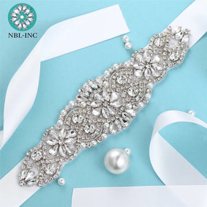 (1PC) Rhinestones bridal belt diamond wedding dress belt crystal-Wedding Belt-My Online Wedding Store