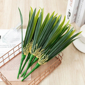 1Pcs New 31cm Green Artificial Long Orchid Leaves Rubber/Phormium-Home & Garden > Artificial Plants-My Online Wedding Store