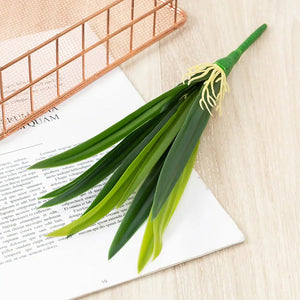 1Pcs New 31cm Green Artificial Long Orchid Leaves Rubber/Phormium-Home & Garden > Artificial Plants-My Online Wedding Store