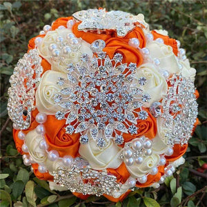 1Piece Pearl Beaded Crystal Brooch-Bouquet-My Online Wedding Store