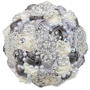 1Piece Pearl Beaded Crystal Brooch-Bouquet-My Online Wedding Store
