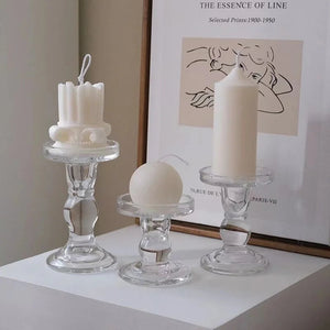 1pc 3.46 / 4.52 / 5.51 in Glass Candle Holders Set-Centrepiece-My Online Wedding Store