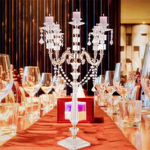 2-10 PC Acrylic Candle Holders Candelabras Crystal Pendants 77 CM/30"-Candelabra-My Online Wedding Store
