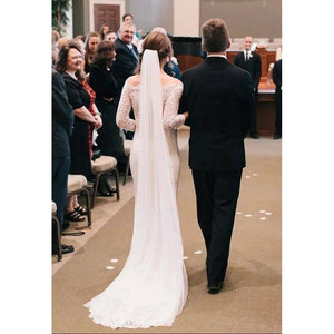 2 layer Elegant Wedding Veil Bridal Veils With Comb-Bridal Accessories-My Online Wedding Store