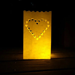 20 pcs/lot Heart Shaped Tea Light Holder Lantern Candle Bag-Wedding lanterns-My Online Wedding Store