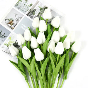 20pcs PU foam Tulip Flower Bouquet-Bouquet-My Online Wedding Store