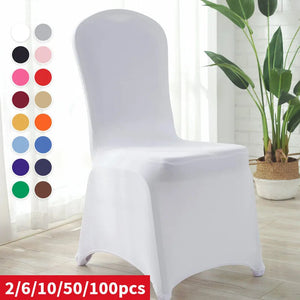2/6/10/50/100Pcs Wedding Chair Covers Spandex Stretch Slipcover-Linen-My Online Wedding Store
