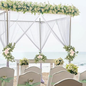2Pc Wedding Arch Flowers Romantic Artificial Floral Swag Greenery Leaves-Floral Arrangements-My Online Wedding Store