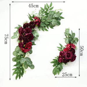 2Pcs Artificial Flowers Wedding Arch Ivory Greenery Arbor Floral Arrangement-Floral Arrangements-My Online Wedding Store