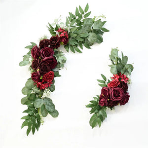2Pcs Artificial Flowers Wedding Arch Ivory Greenery Arbor Floral Arrangement-Floral Arrangements-My Online Wedding Store
