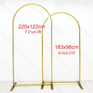 2Pcs Gold Stand Arch Wedding Arch Stand Flower Frame-Backdrops-My Online Wedding Store