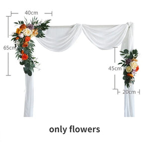 2pcs Artificial Fall Wedding Arch Flowers Autumn Arbor Floral Arrangement-Floral Arrangements-My Online Wedding Store