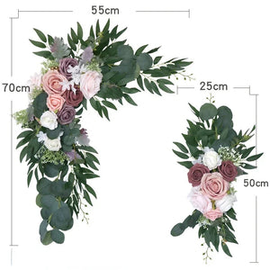 2pcs Artificial Fall Wedding Arch Flowers Autumn Arbor Floral Arrangement-Floral Arrangements-My Online Wedding Store