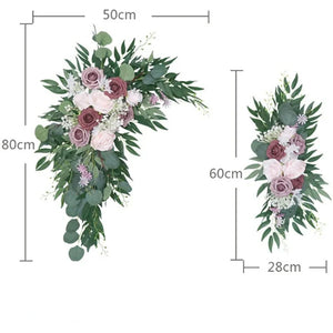 2pcs Artificial Wedding Arch Flowers Greenery Arbor Floral Arrangement-Floral Arrangements-My Online Wedding Store