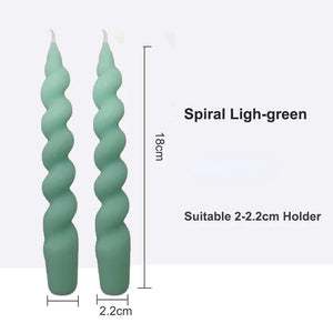 2pcs Spiral Candle Decorative Candles Taper Candles Wedding Decoration-Candles-My Online Wedding Store