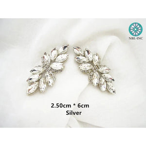 (2pcs/lot) Silver gold rhinestone bridal belt wedding applique rose gold DIY-Wedding Belt-My Online Wedding Store