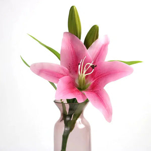 3 Heads Real Touch Artificial lily Flowers Wedding-Bouquet-My Online Wedding Store