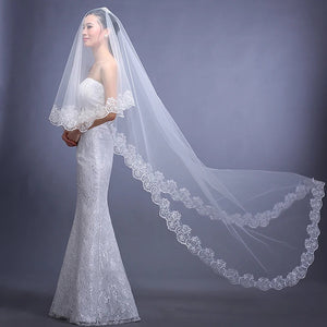 3 Meters or 5 Meters Long One Layer Veil-Bridal Accessories-My Online Wedding Store