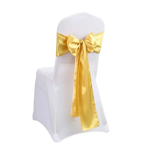 40PCS 17x275cm Rose Gold Satin Chair Sashes Bows Chair Cover-Linen-My Online Wedding Store