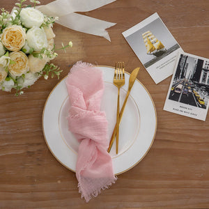 43x43cm Cotton Gauze Napkins Rustic Linen Napkin for Wedding 4pcs-Linen-My Online Wedding Store