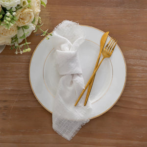43x43cm Cotton Gauze Napkins Rustic Linen Napkin for Wedding 4pcs-Linen-My Online Wedding Store